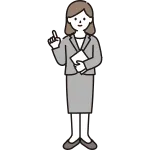 Business Person Pointing Finger Female SVG Icon
